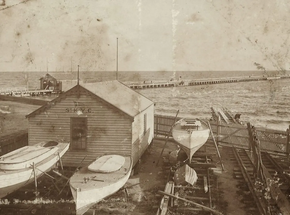 A vintage photo of the RMYS Boatyard